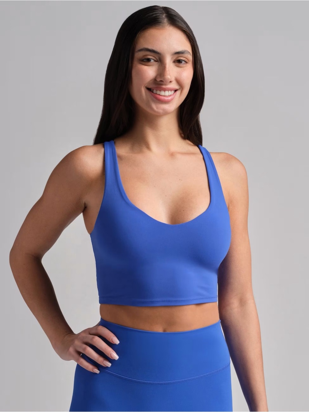 ComfrtCore™ V-Neck Crop Tank - NWOB -Cobalt Blue - S